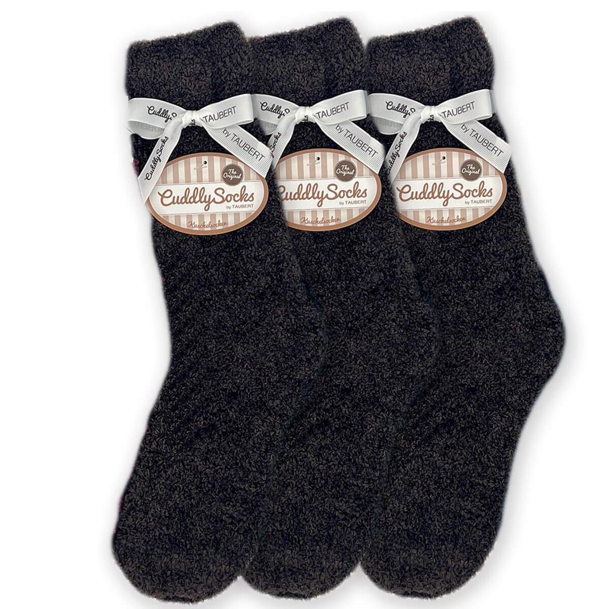 SMOOTH luxusní dárkově balené žinilkové jednobarevné ponožky Taubert