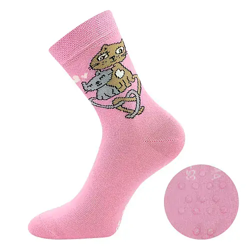 FILIP 05 ABS protiskluzové dětské ponožky - PINK