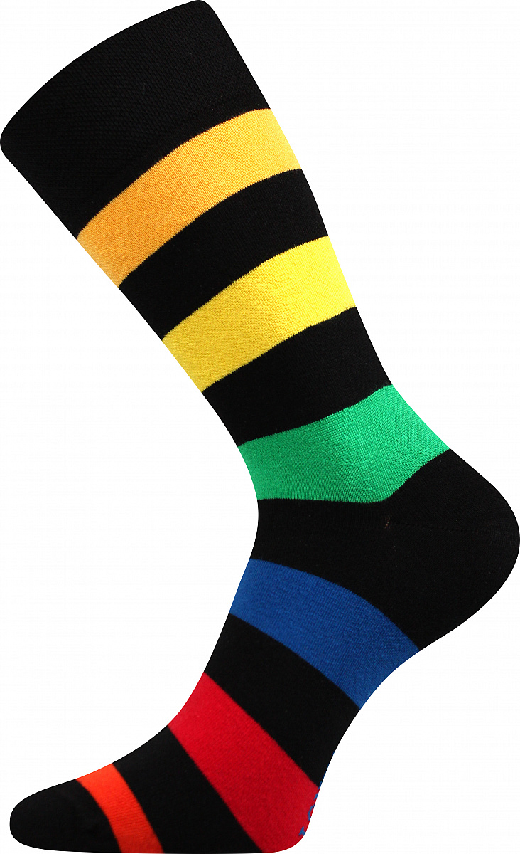 DELINE BLACK barevné trendy ponožky Lonka