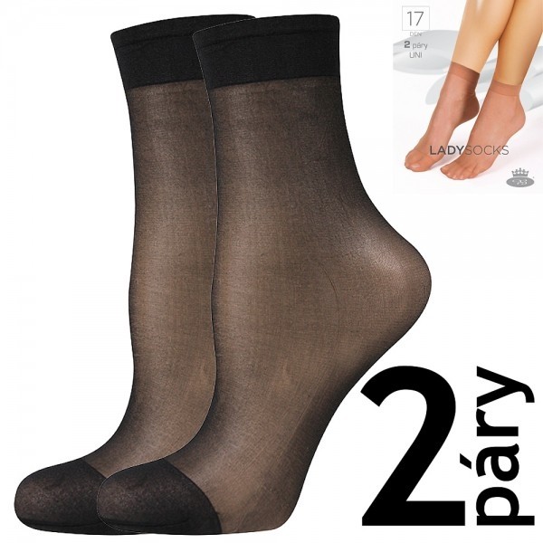 LADY socks 17 DEN punčochové ponožky Lady B - 12 párů