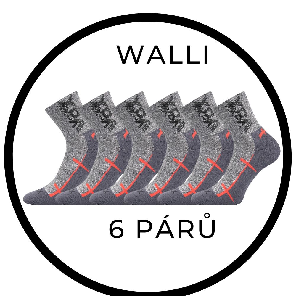 SUPERPACK - WALLI sportovní ponožky se stříbrem VoXX - 5 párů