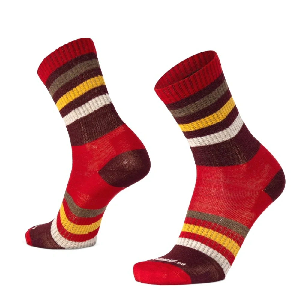 BESKYD LINE pruhované veselé merino ponožky Moose