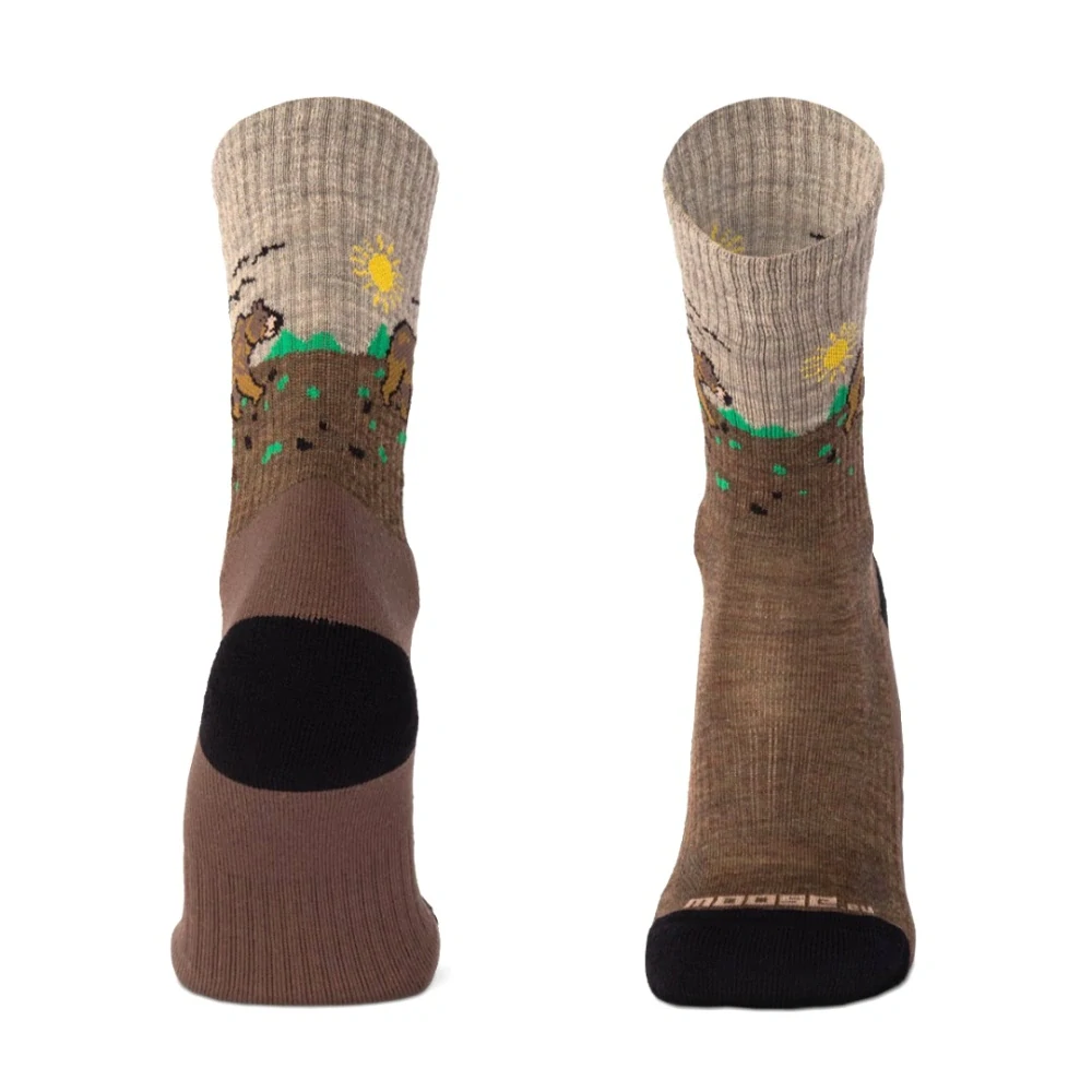 TATRAN BEAR vysoké merino ponožky s medvědem Moose