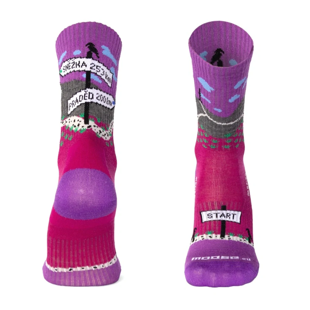 BESKYD TURIST veselé turistické merino ponožky Moose