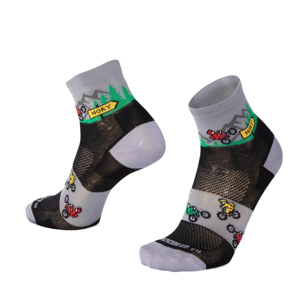 SMILE10 RIDE střední veselé sportovní ponožky Moose
