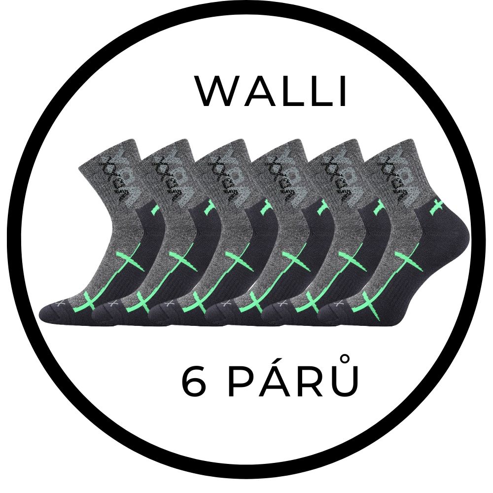 SUPERPACK - WALLI sportovní ponožky se stříbrem VoXX - 5 párů