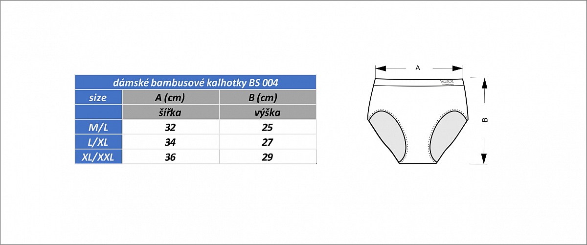BS-004 dámské bambusové funkční kalhotky VoXX