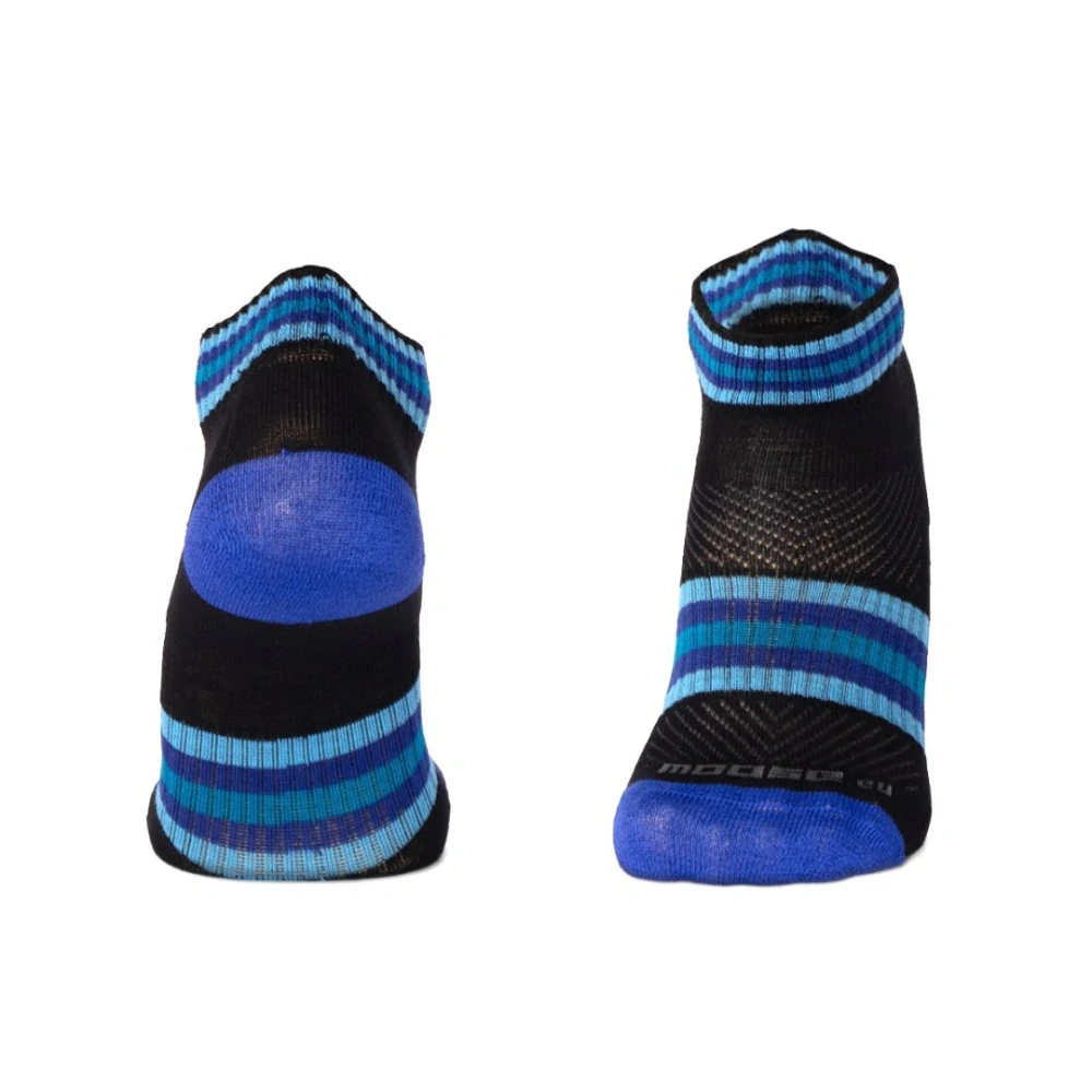 LUZY DASH nízké pruhované merino ponožky Moose