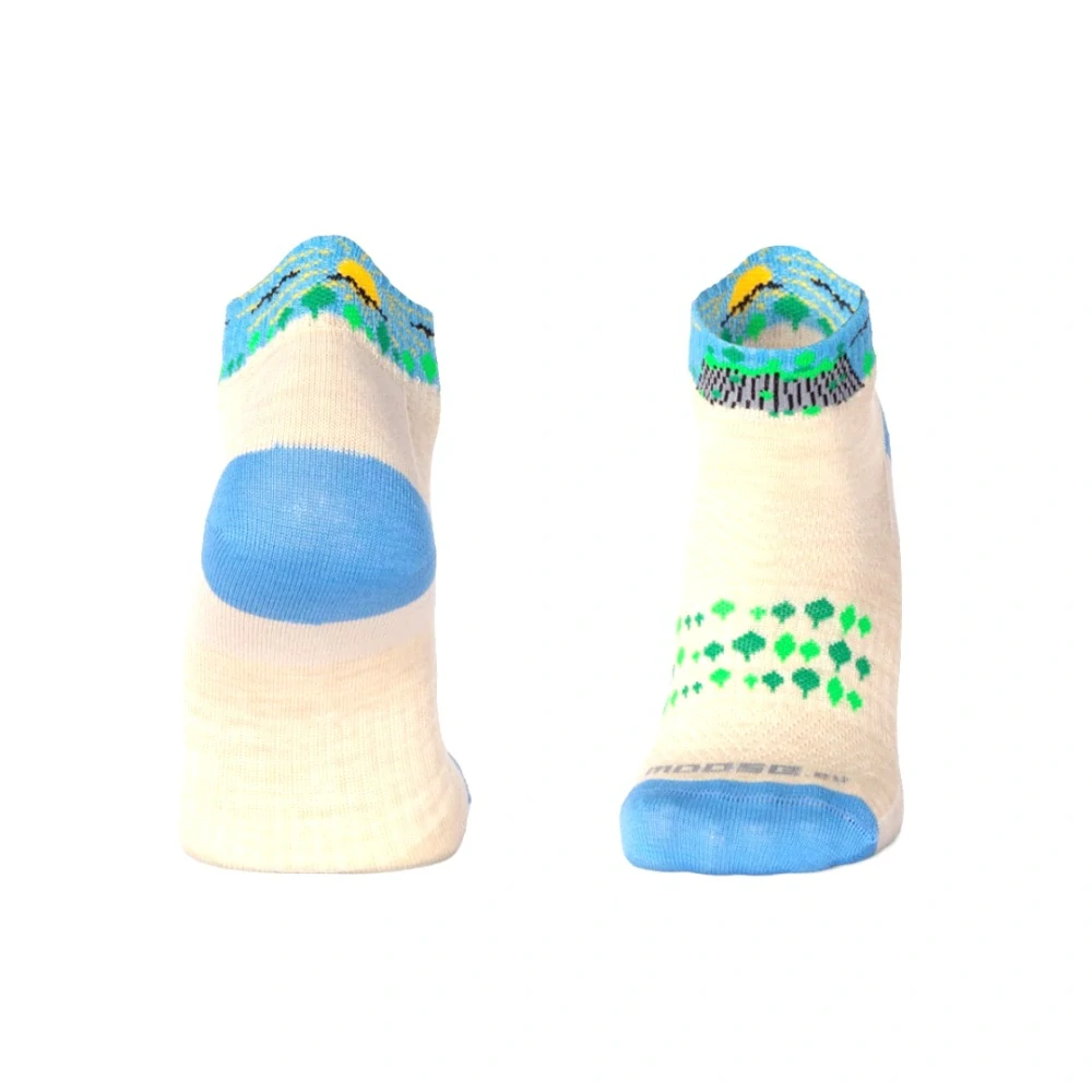 LUZY LUZ nízké veselé merino ponožky Moose