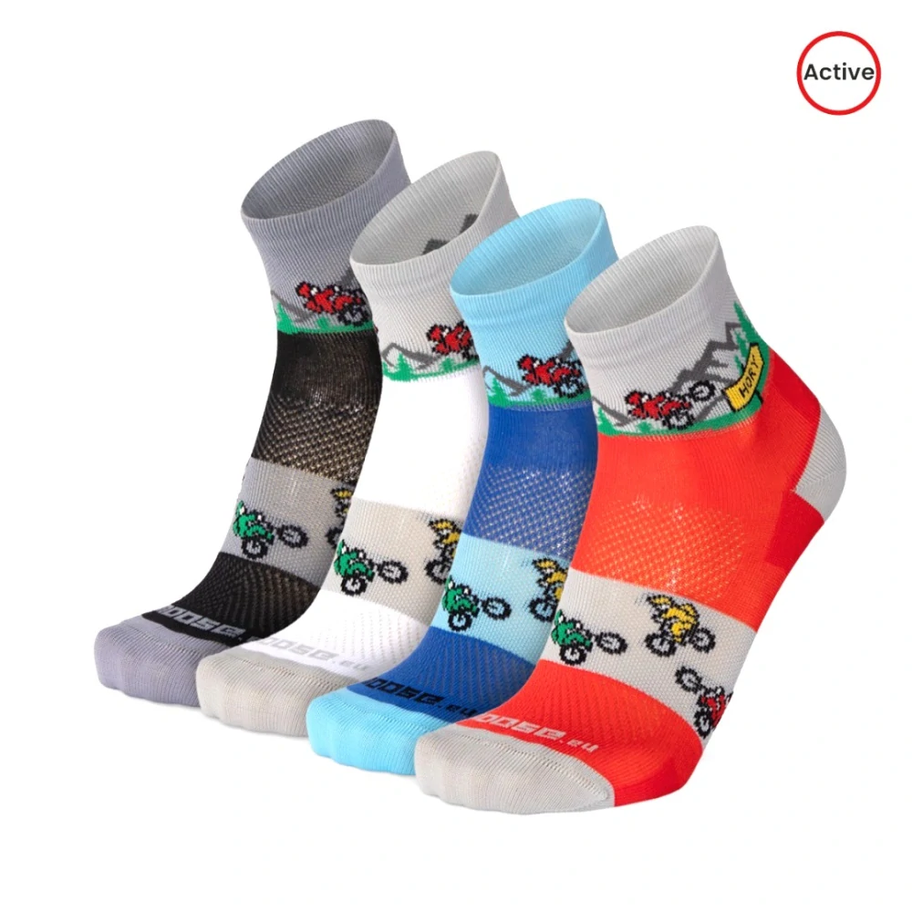 SMILE10 RIDE střední veselé sportovní ponožky Moose