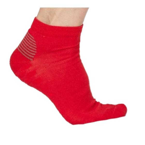 Levně BX-MEDIC SNEAKER FUN bambusové masážní ponožky BAMBOX červená 35-38 1 pár