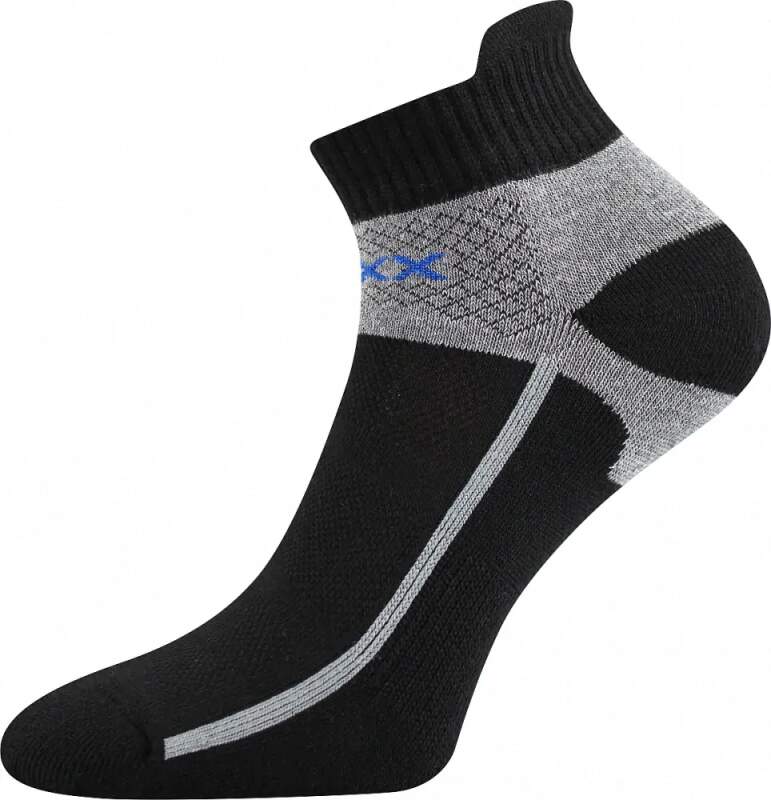 Levně GLOWING kotníkové sportovní ponožky VoXX Černá 35-38 1 pár