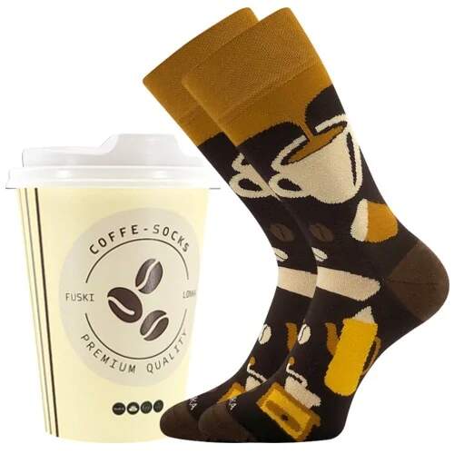 Levně COFFEE SOCKS barevné veselé ponožky Lonka 04 Dámská 1 pár