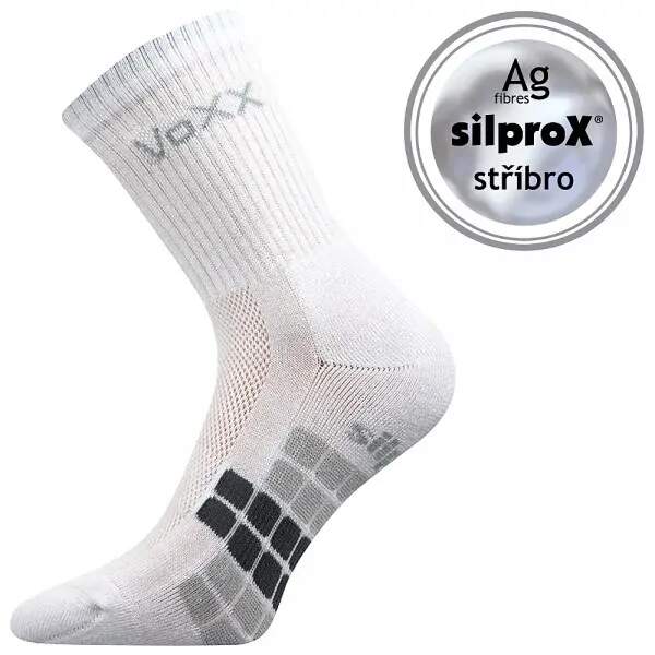 Levně RAPTOR sportovní antibakteriální ponožky se stříbrem Voxx Bílá 35-38 1 pár