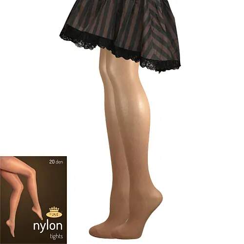 Levně NYLON tights 20 DEN punčochové kalhoty Lady B Béžová XXL 1 kus