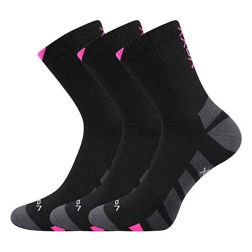 Levně GASTL sportovní ponožky se stříbrem VoXX Černá / Magenta 39-42 3 páry