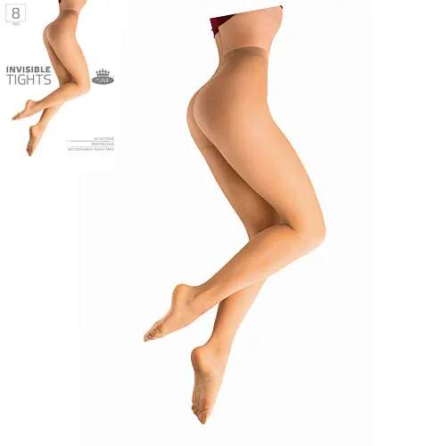 Levně INVISIBLE TIGHTS 8 DEN punčochové kalhoty Lady B Opál L 1 kus