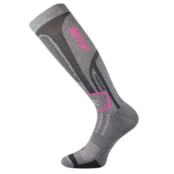 Levně IN-LINE funkční coolmax podkolenky s VoXX Šedá / Růžová 39-42 1 pár