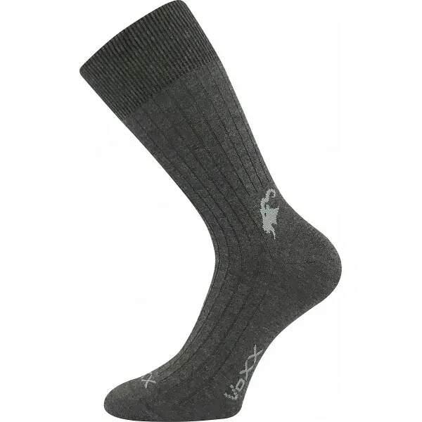 Levně CASHMERE LOVE žebrované ponožky z kašmíru VoXX Antracit 39-42 1 pár