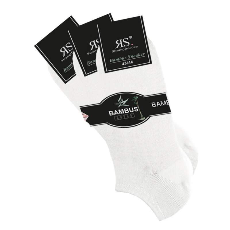 Levně Dámské bílé letní sneaker bambusové ponožky RS bílá 35-38 3 páry