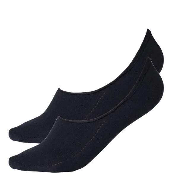 Levně Unisex bambusové neviditelné ponožky STEPS 2 páry černá 35-38