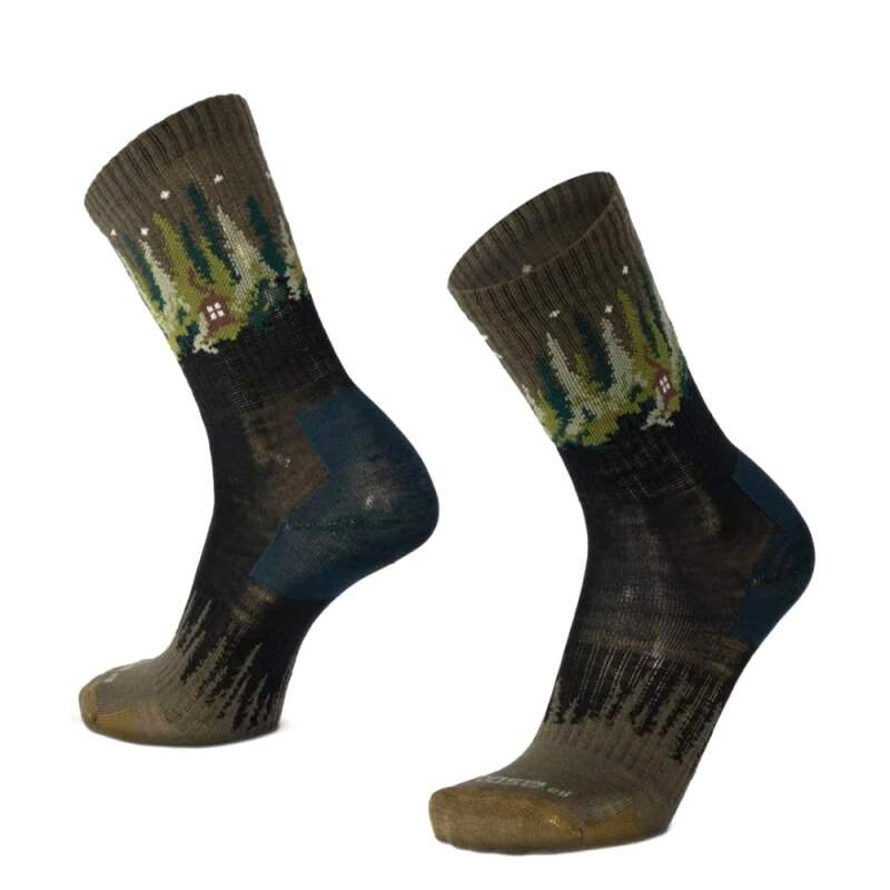Levně BESKYD GROVE veselé merino ponožky Moose zelená L 1 pár