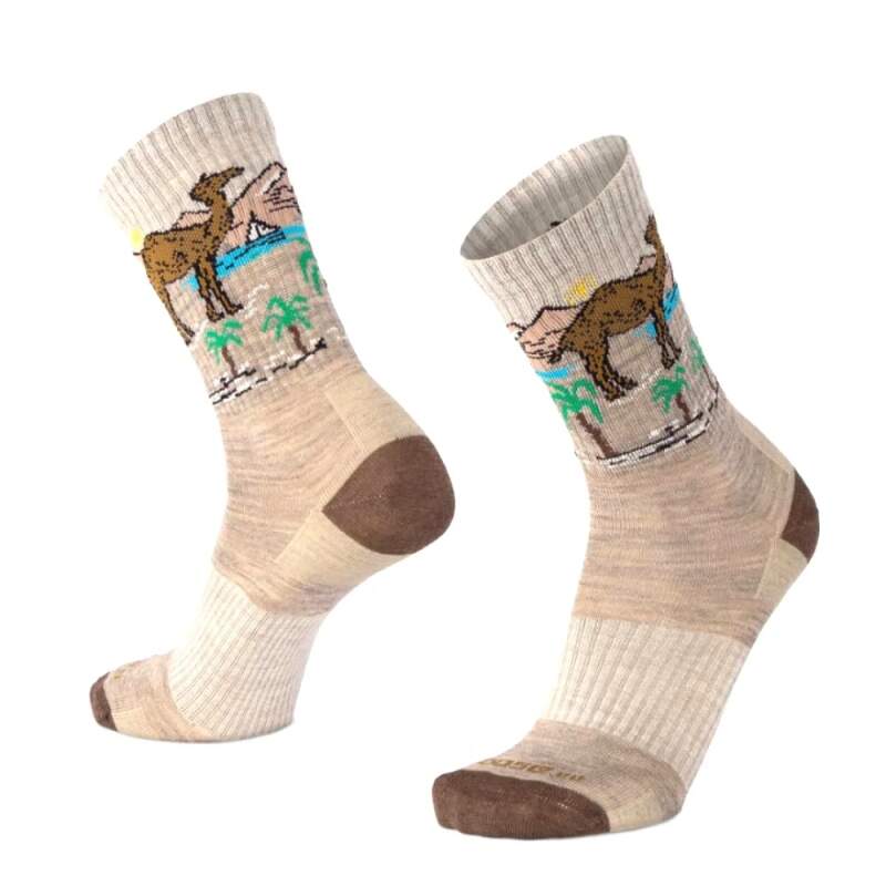 Levně BESKYD CAMEL veselé merino ponožky s velbloudem Moose béžová S 1 pár