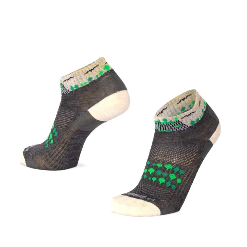 Levně LUZY LUZ nízké veselé merino ponožky Moose šedá 1 pár XXXL