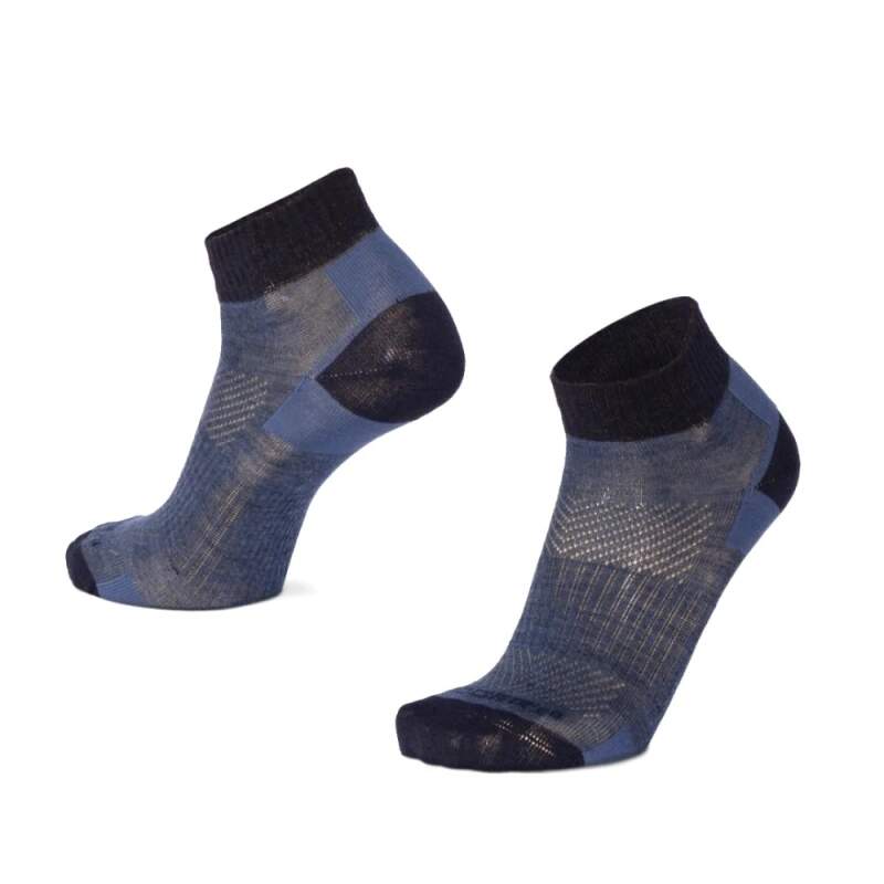 Levně LUZY UNI nízké jednobarevné merino ponožky Moose riflová 1 pár XL