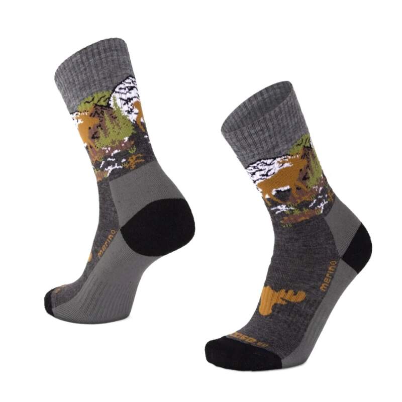ALP ELK celofroté merino ponožky Moose