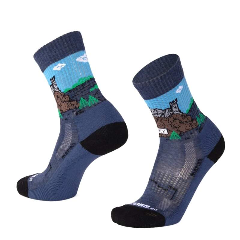 TATRAN TROSKY české vysoké merino ponožky Moose 1 pár Modrá M