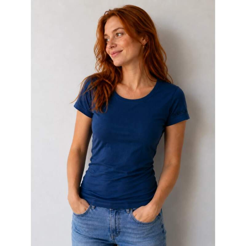 MERINOWOOL 10 dámské slim tričko s krátkým rukávem VoXX 1 kus Jeans XL 1 kus