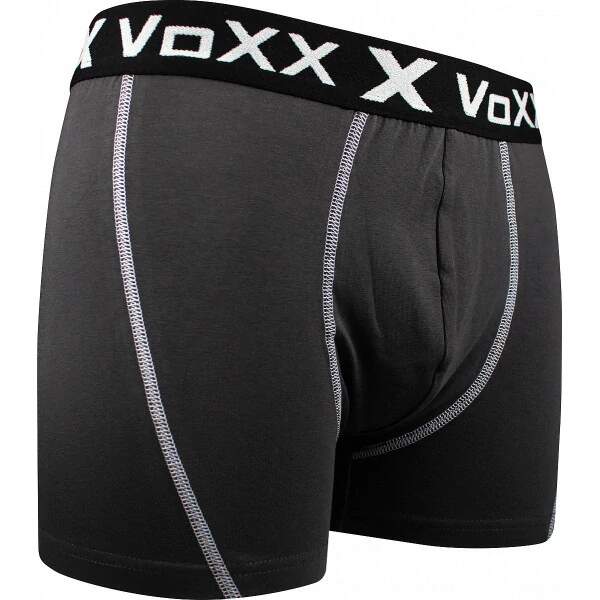 Levně KVIDO pánské bavlněné elastické boxerky Voxx Šedá XL 1 kus