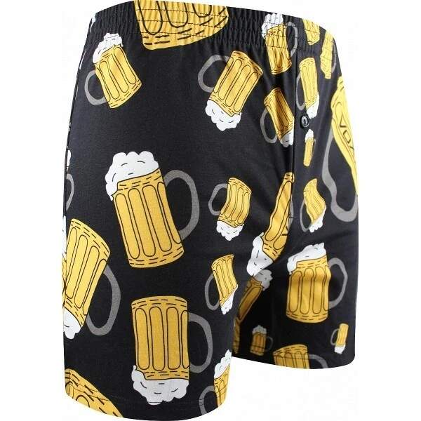 KARLOS pánské bavlněné trenýrky Lonka - PIVO černá 1 kus 5XL